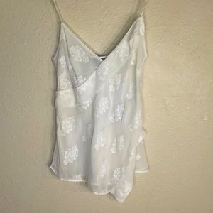 Theory Cream-colored flouncy chiffon tank- never worn - size S (P)